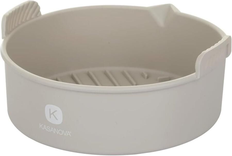 Siliconen Pan Bakvorm Airfryer Gebruik Voedselveilig Materiaal Diameter 19 cm Grijs