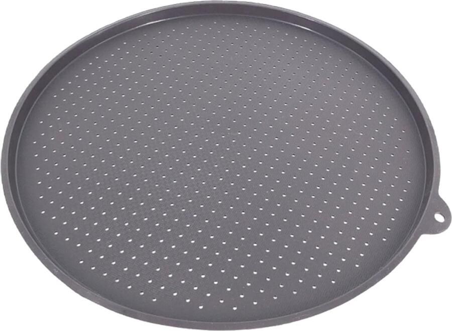 Siliconen Pizza Plaat Bakplaat Rond Crispy Pizza Bakken Perforaties voor Ventilatie 34.5 cm Diameter Bruin - Foto 1