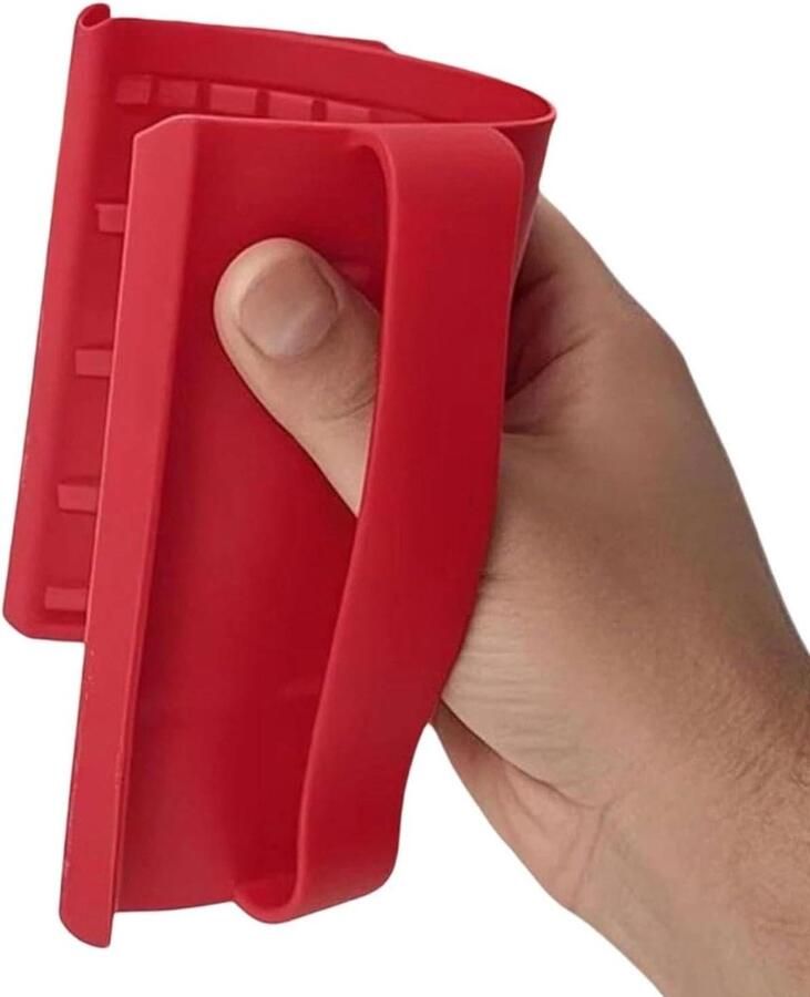 Siliconen Pot Handvat Covers Anti-Brandwanten Gripper Koken en Bakken Verbeterd Veiligheidsontwerp 17.8 x 13.3 cm Rood