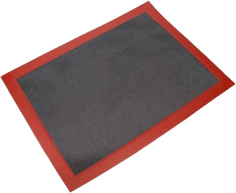 Siliconen Rolmat Bakplaat Mat Brood Bakken Ademend Antiaanbak 40 x 30 cm Zwart