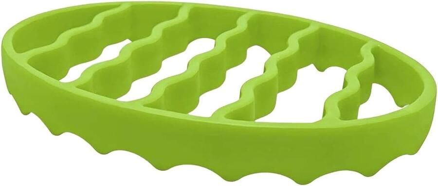Siliconen roosterrek Bakrek grill Gezonder koken Vet afvoerend ontwerp 17.3x20.1cm Groen