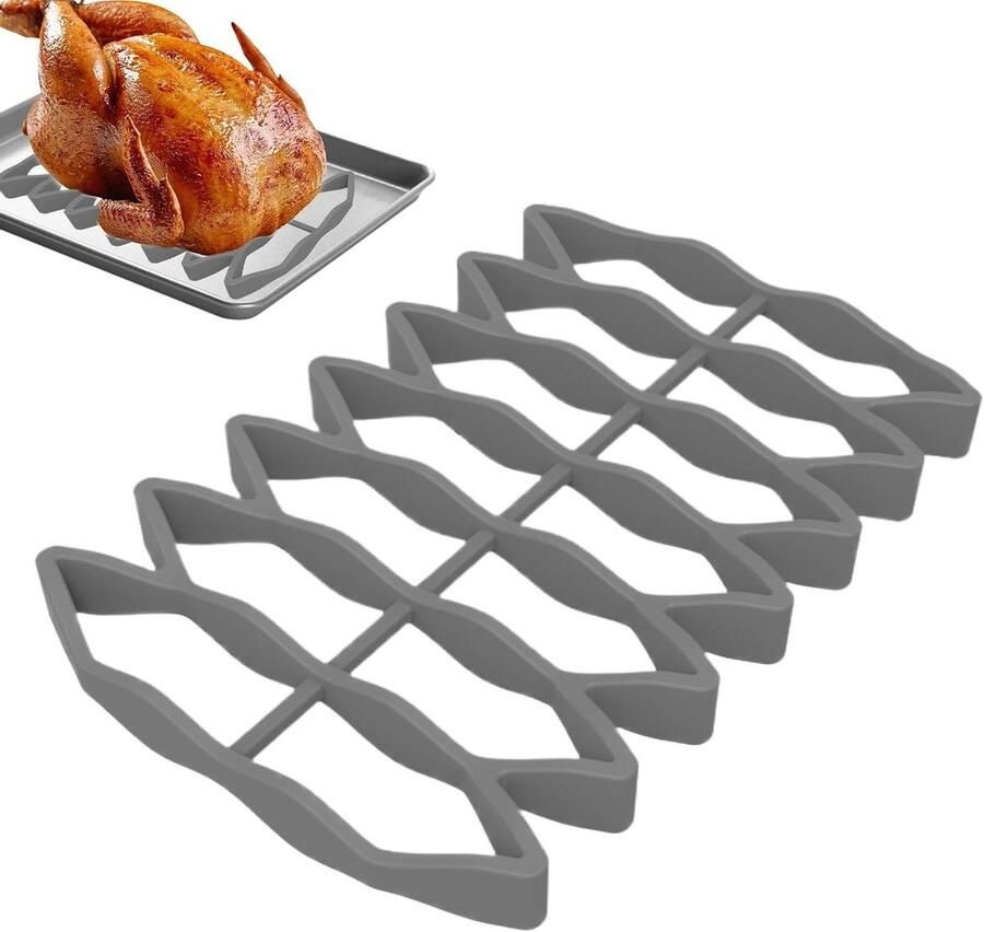 Siliconen Roosterrek Grillmat Bakmat Oven Grillen Hoge Temperatuur Bestendig 233 x 156 x 2 cm Zwart