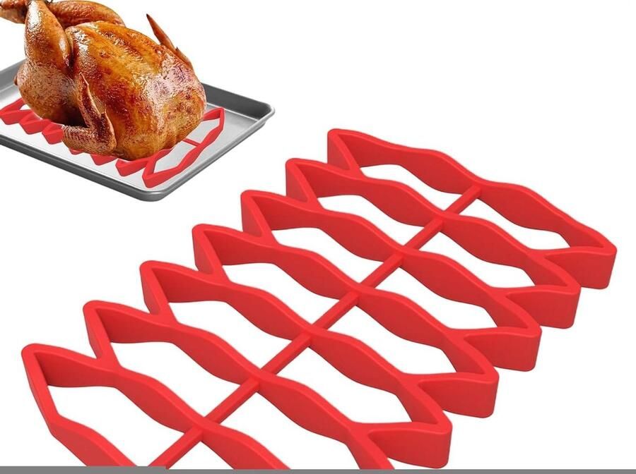 Siliconen roosterrek Grillmat bakvorm Oven koken Hoge temperatuur bestendig 23 x 16 cm Grijs