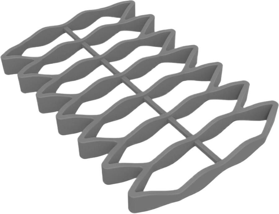 Siliconen Roosterrek Kookrek Bakrek Gelijkmatig Koken Hittebestendig Materiaal 23 x 15.6 x 2 cm Grijs
