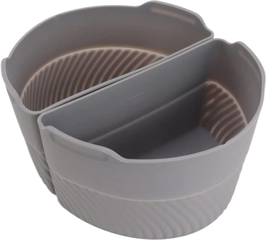 Siliconen Slowcooker Liner Herbruikbare Pot Cover Maaltijden Bereiden Dubbele Maaltijd Koken 6 Liter Grijs