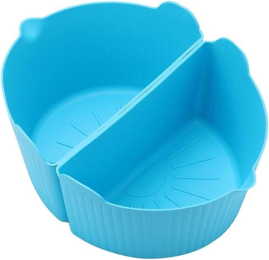 Siliconen Slowcooker Liners Dubbele Kookinzet Twee Maaltijden Tegelijk Antiaanbaklaag 6 Quart Blauw
