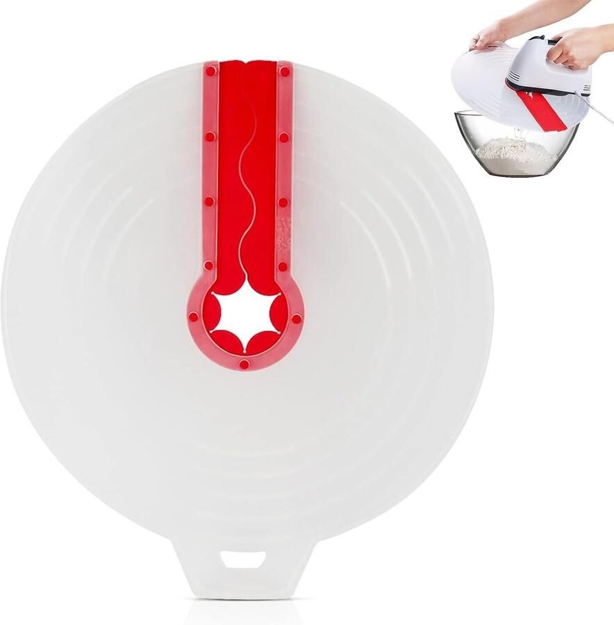 Siliconen Spatdeksel Ø 34 cm voor Handmixers Mengkom Spatbescherming Eieren Spatdeksel en Antispat Oplossing voor Keukengebruik