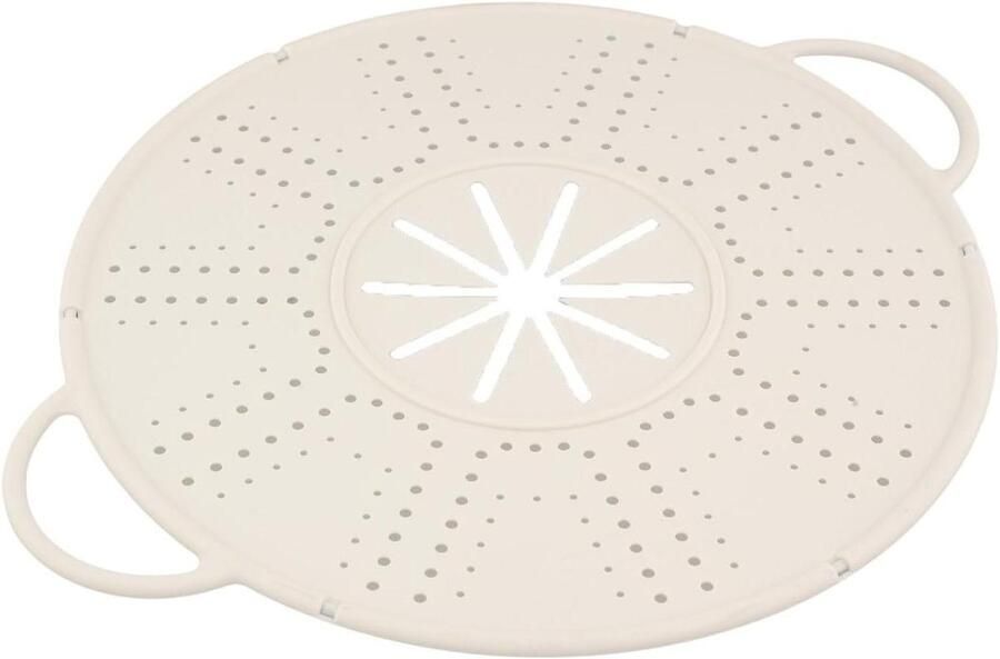 Siliconen spatdeksel Potdeksel stoomopening Veilig koken Hittebestendig materiaal 34 x 275 cm Zwart