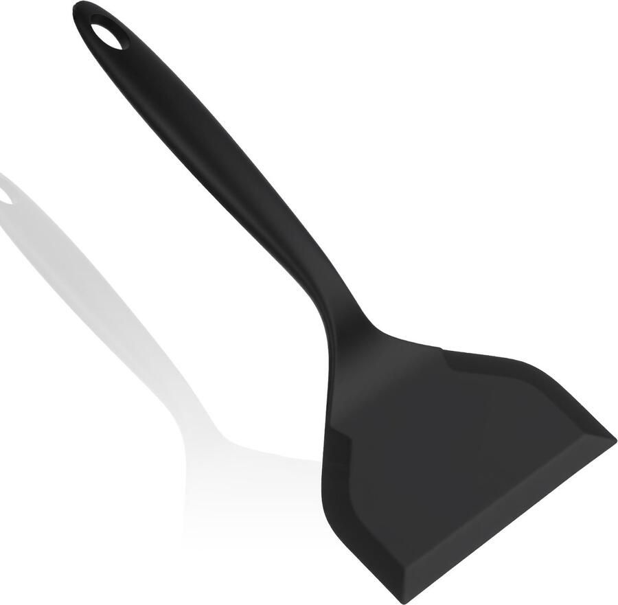 Siliconen Spatel 25 7 cm hittebestendig duurzaam gebruiksvriendelijk antiaanbaklaag ideaal voor koken bakken en mengen zwart