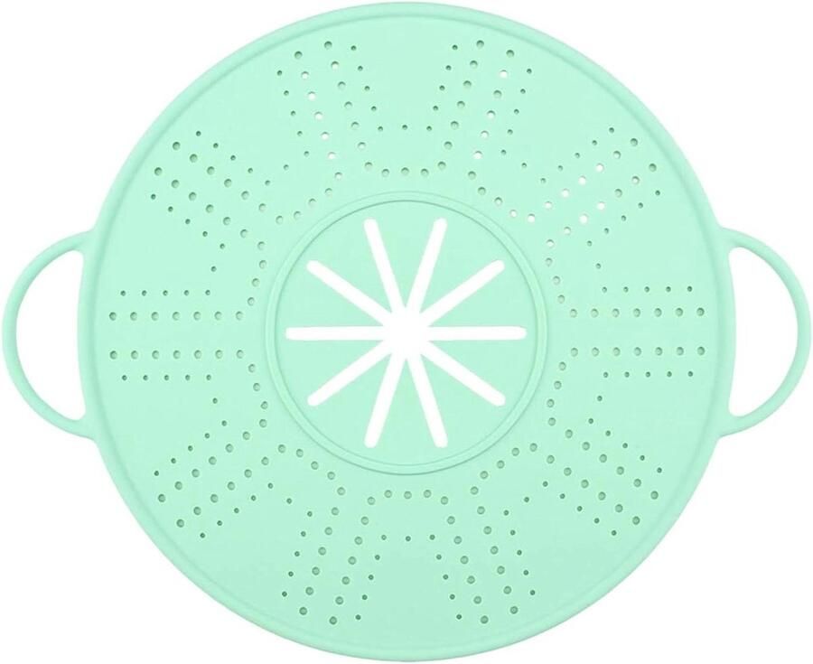 Siliconen Spatscherm Frituurvet Cover Schoon Koken Hittebestendig Ontwerp 35 x 30 cm Groen