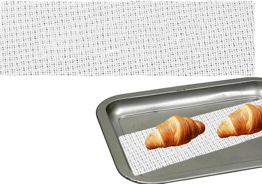 Siliconen stoomboot Liner Vierkante Dumpling Mesh Bakken en stomen Anti-aanbaklaag 33 x 53 cm Wit
