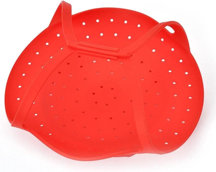 Siliconen Stoommand Groenten Gezond Koken Opvouwbaar Ontwerp 42.5*24CM Rood