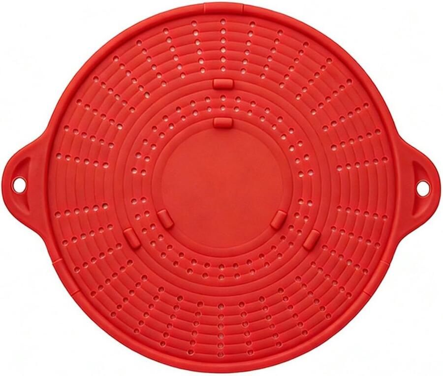 Siliconen Stoommand Opvouwbaar Kookmandje Gezond Koken Met Handvatten Rood