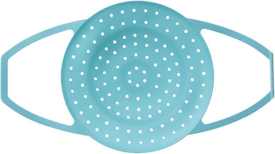 Siliconen Stoommandje Stoominzet Mand Gezond Koken Hittebestendig Flexibel 196 cm Blauw