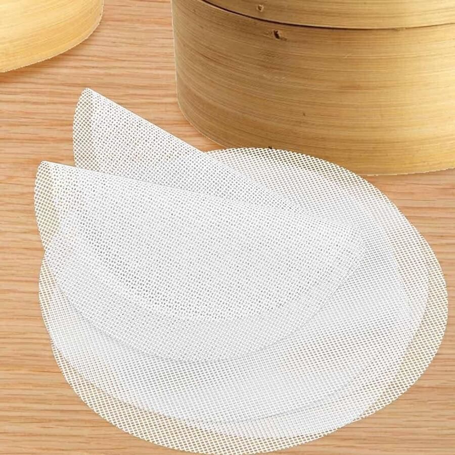 Siliconen Stoommat 12 Stuks Herbruikbare Anti-aanbak Ronde Stoompads voor Dim Sum en Knoedels