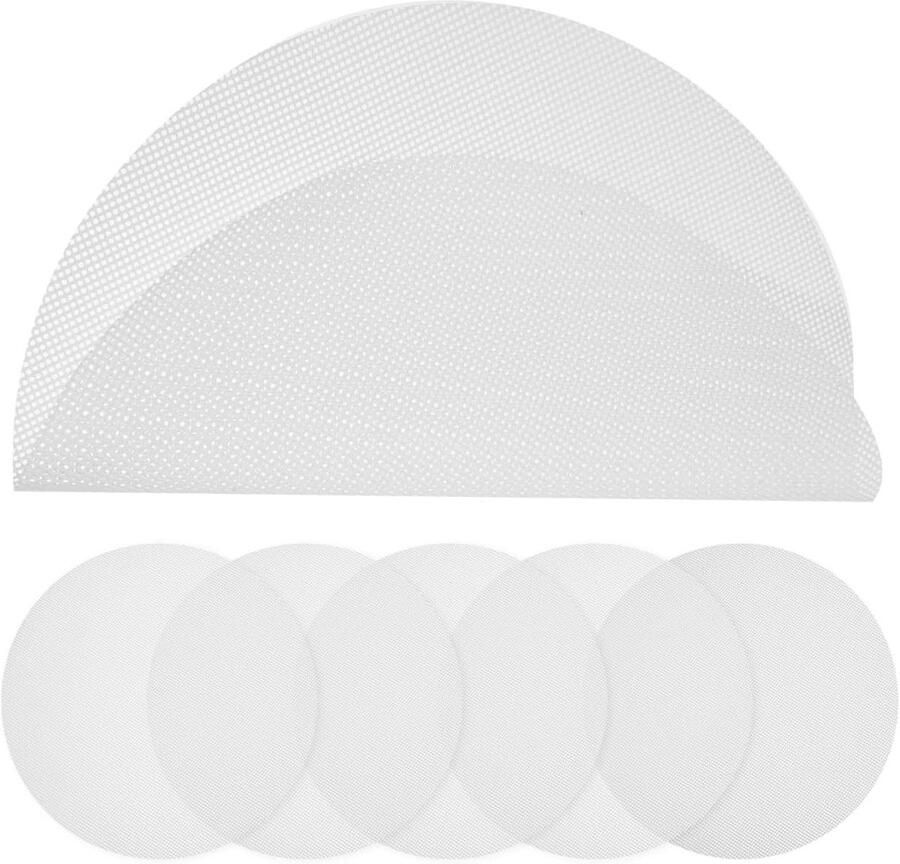 Siliconen stoommat Bakmat stoommand Dim Sum bereiden Herbruikbaar anti-aanbak 27 cm Wit