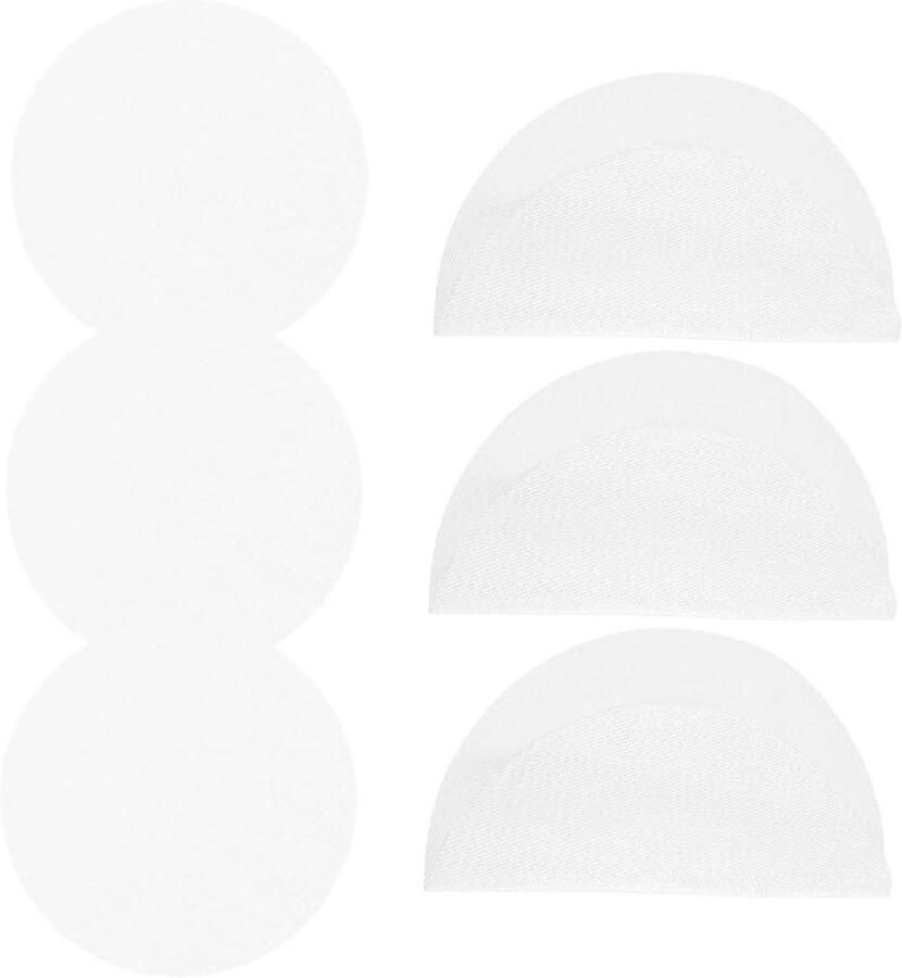 Siliconen Stoompads Antiaanbakmatten Voedsel Stomen Herbruikbaar Opvouwbaar 6 Stuks 30x30cm Wit