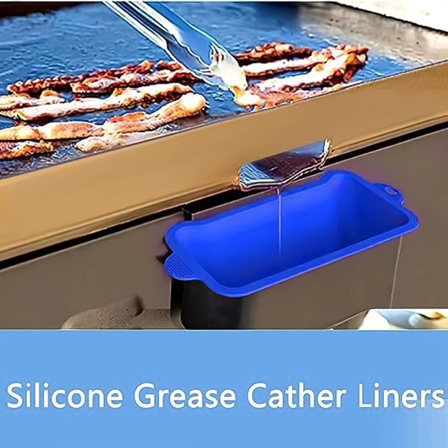 Siliconen Vetopvangbak Vetvanger Bakje Schoon Koken Hittebestendig Materiaal 129 x 77 cm Zwart