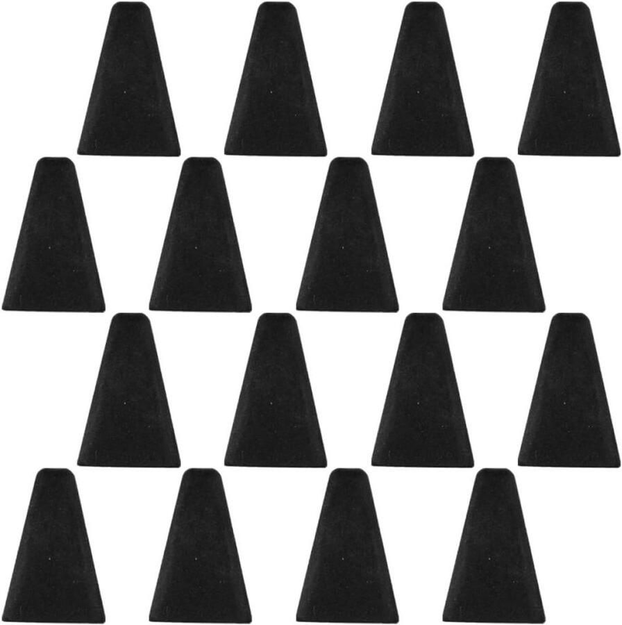 Siliconen Voetjes Rek Beschermers Airfryer Gebruik Vaatwasmachinebestendig 4.50X3.20X0.70CM Zwart