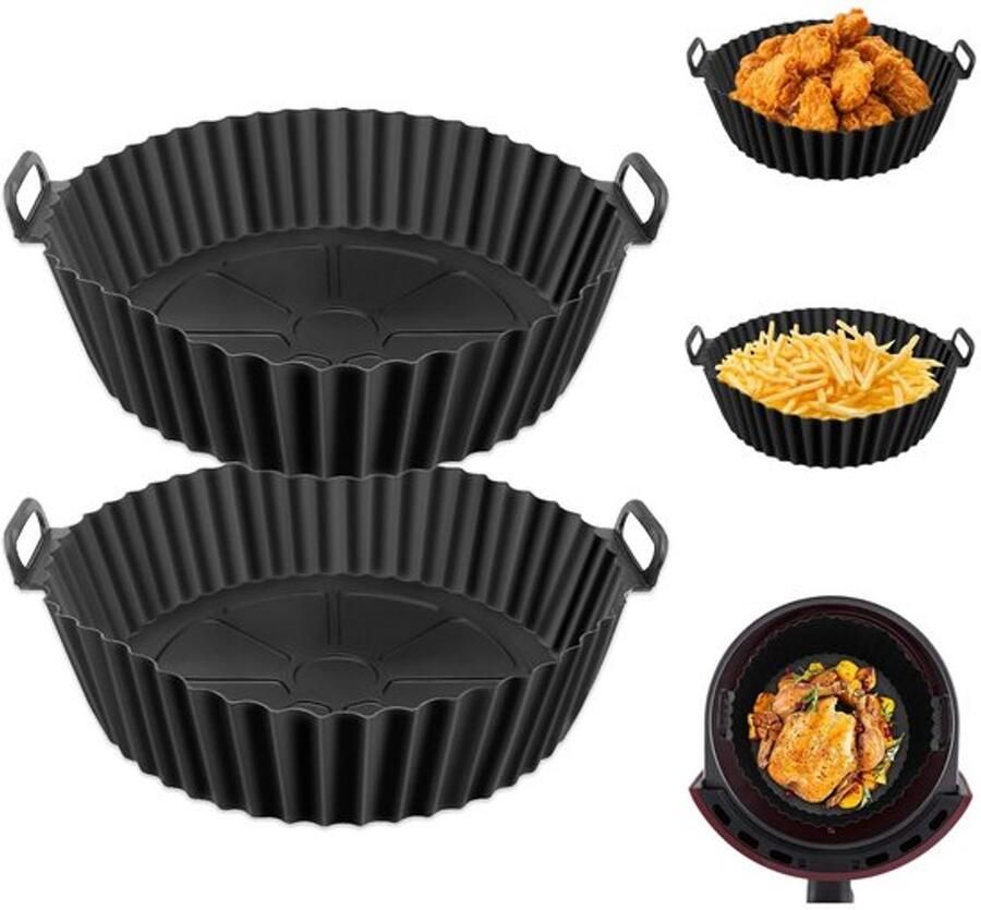 Dailygoods- Siliconen Vorm 4 Sets Siliciumvormen voor airfryer 2 stukken
