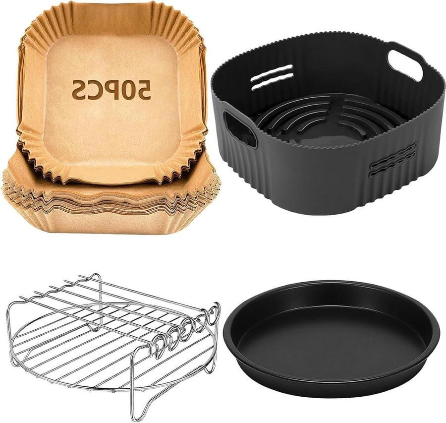 Siliconen vorm heteluchtfriteuse accessoires airfryer 73 l 4 stuks XXL bakvorm