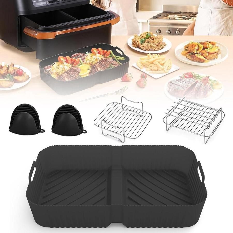 Siliconen vorm voor heteluchtfriteuse accessoires Ninja AF500EUCP AF500EU airfryer-accessoires FlexDrawer Dual Zone 104 l Ninja Foodi