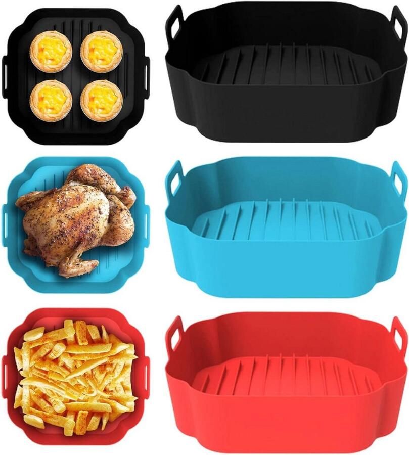 Siliconen vorm voor heteluchtfriteuse herbruikbare liner 3 verpakkingen accessoires vervanging van perkament 203 cm