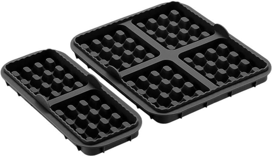 Siliconen Wafelvorm Bakplaat Bakvorm Wafels Bakken Antiaanbaklaag 21 x 19 x 3 cm Grijs