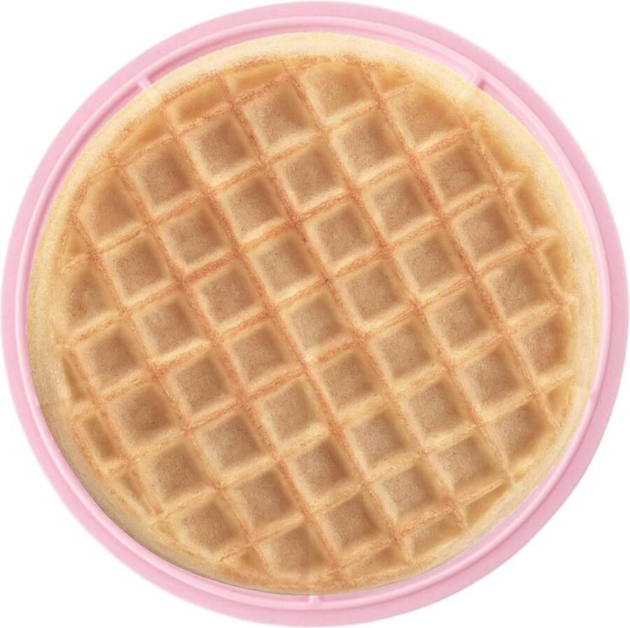 Siliconen Wafelvorm Bakplaat Mal Wafels Bakken Non-stick Oppervlak 17.5x17.5x1 cm Roze