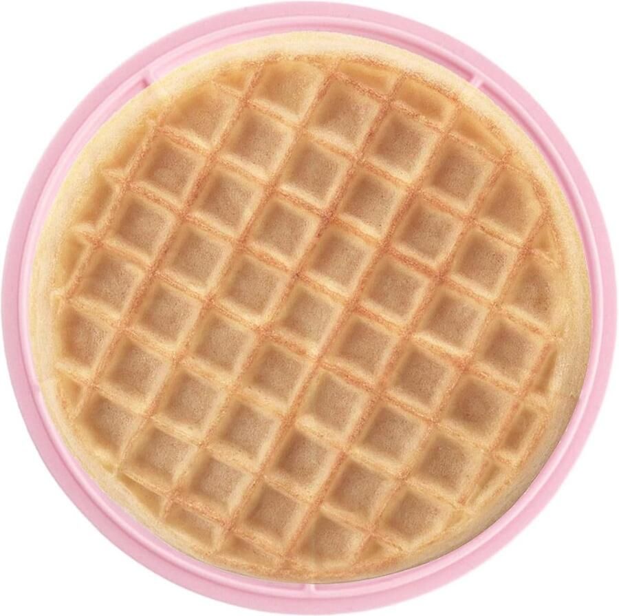 Siliconen Wafelvorm Wafelijzer Bakplaat Bakken Maken Non-stick Ontwerp 17.5x17.5x1cm Roze