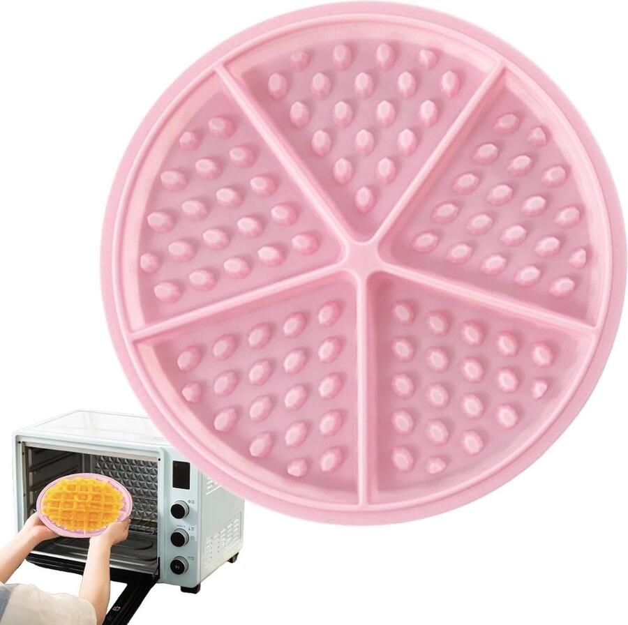 Siliconen Wafelvorm Wafelijzer Bakplaat Bakken Thuis Voedselveilig Siliconen 175x175x1 cm Roze