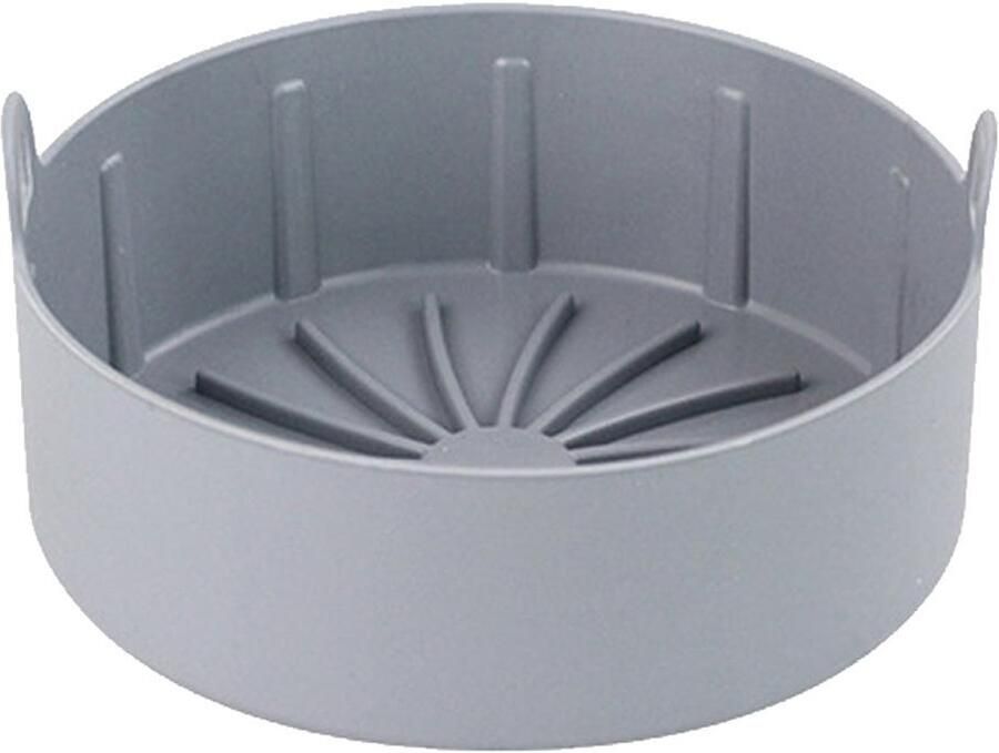 Silikon Pot Liners Airfryer Siliconen Bakje Ronde 16cm Wiederverwendbaar voor Meeste Modellen 1 Keuken Grijs