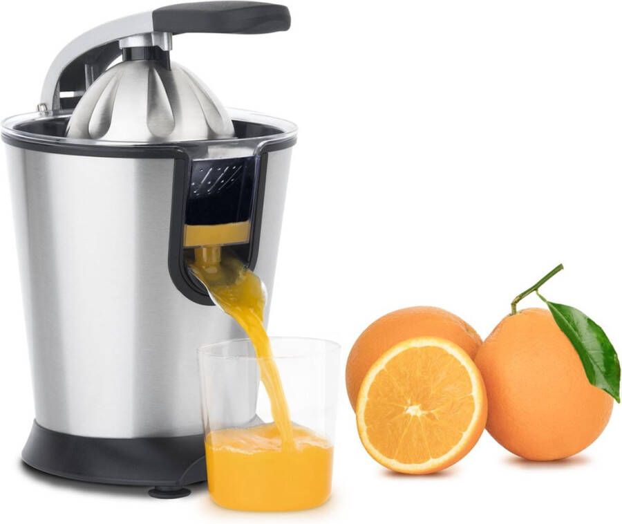 Sinaasappelpers Automatisch Elektrisch Citruspers Electrisch 160 Watt BPA Vrij Draait Vanzelf RVS Stil En Snel