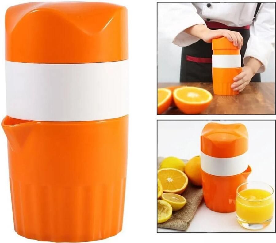 Sinaasappelsapmaker Versgeperste fruit- en groentesapmaker Sapcentrifuge met sapreservoir Handmatige sinaasappelsapmaker Tweedelige fruitpersset