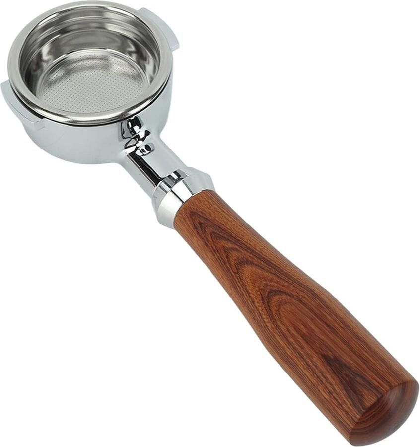 Dailygoods- Portafilter 58mm Bodemloos Naakte Espresso Handgreep met Twee Oren Afneembaar Ontwerp Compatibel met Raket Faema Rancilio Verbeterde Extractie Koffiezetapparaat - Foto 2