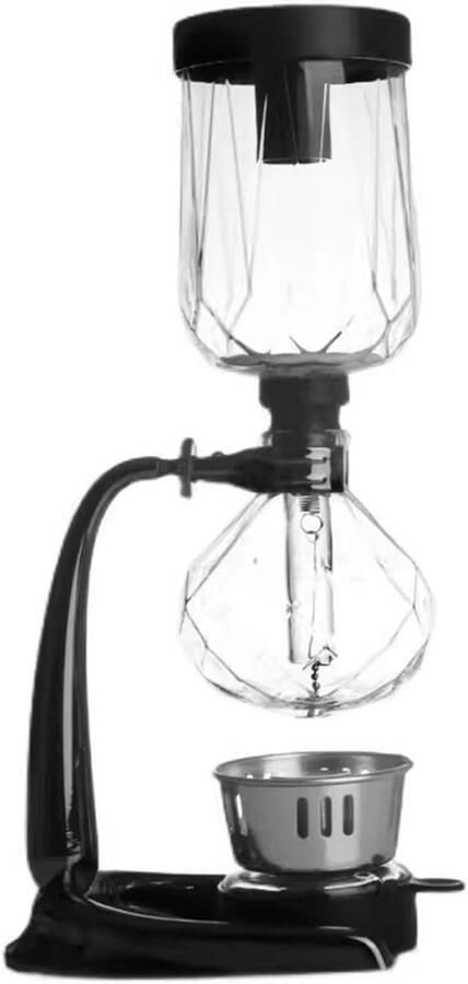 Siphon Koffiezetapparaat Vacuüm Koffie Thuis Koffie Zetten Hittebestendig Glas 5 Kops Zwart