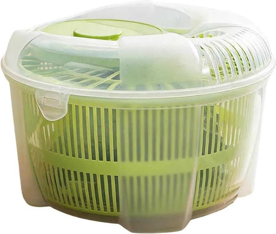 Sla Spinner Groente Droger Salades Maken Efficiënte Vochtverwijdering 23 x 23 x 17 cm Groen