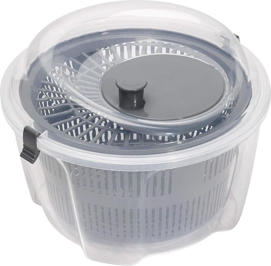 Slacentrifuge Groente Droger Salade Bereiden Eenvoudig Draaimechanisme 245 cm Diameter Transparant