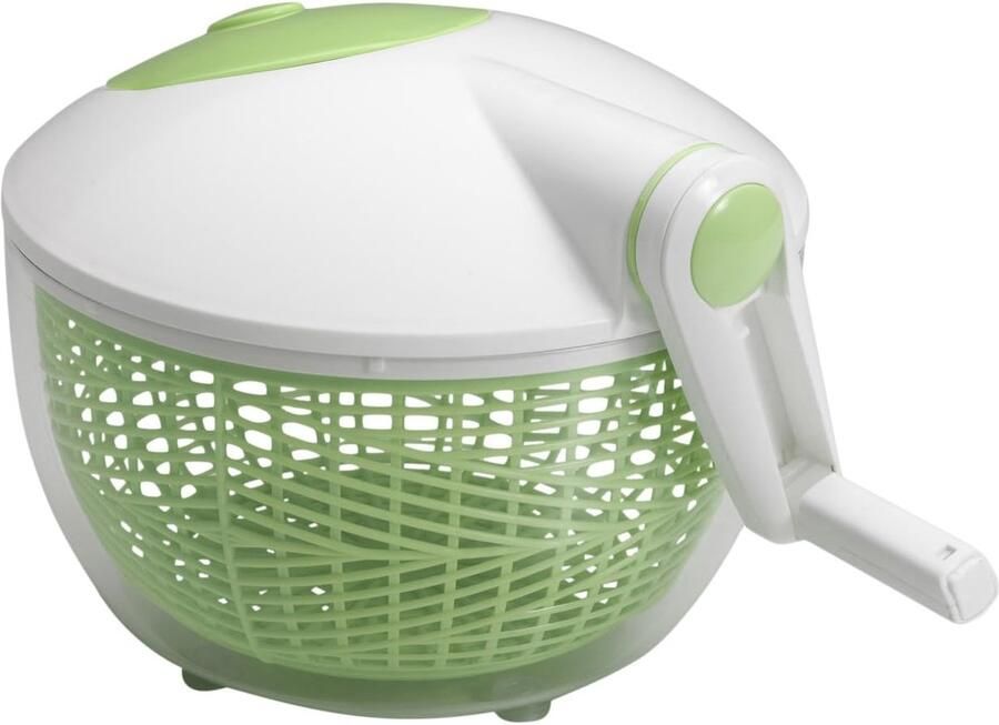 Slacentrifuge Groente Droger Salade Bereiden Eenvoudige Bediening 20cm Diameter Grijs Geel Groen
