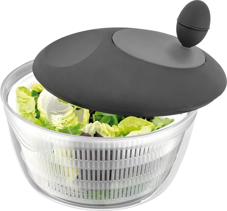 Slacentrifuge Groente Droger Salade Maken Transparant Ontwerp 25 cm