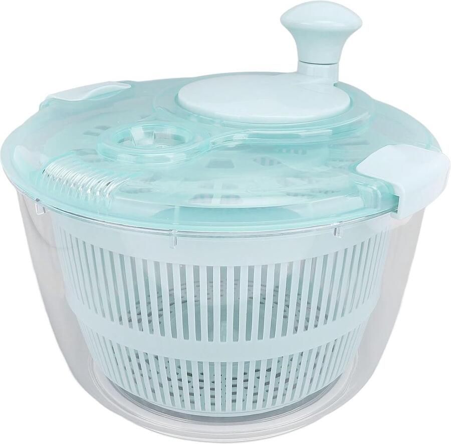 Slacentrifuge Groente Droger Salades Maken Eén Hand Bediening 5 Liter Capaciteit Zeeblauw