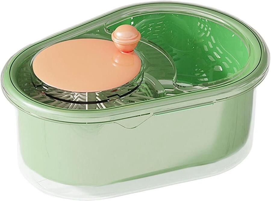 Slacentrifuge Groente Droger Snel Groenten Wassen Handmatig Bedienbaar 32 x 24 x 14 cm Groen