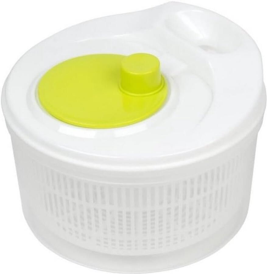 Slacentrifuge Groente Droger Snel Salade Maken Antislip Bodem 23x23x15.5cm Wit