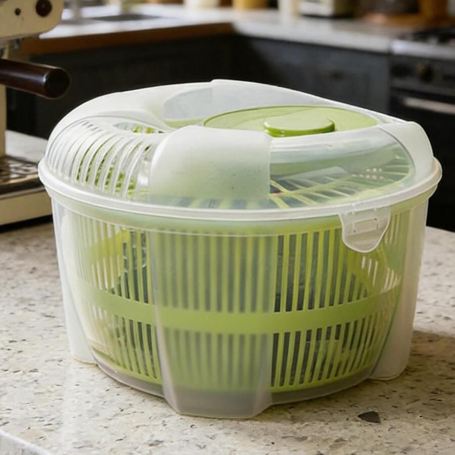Slacentrifuge Groente Droger Verse Salades Maken Grote Capaciteit 21 x 21 x 14 cm Groen