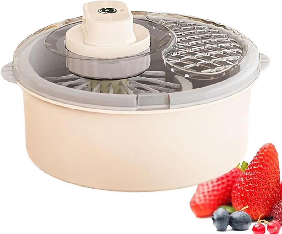 Slacentrifuge Groente spinner Salade Maken Grote Capaciteit 30 x 20 cm Wit
