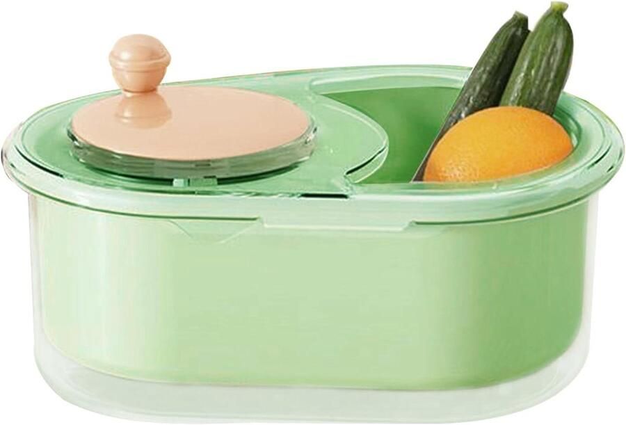 Slacentrifuge Groente wasmachine Salade bereiden Compact deksel ontwerp 32 x 24 x 16 cm Groen