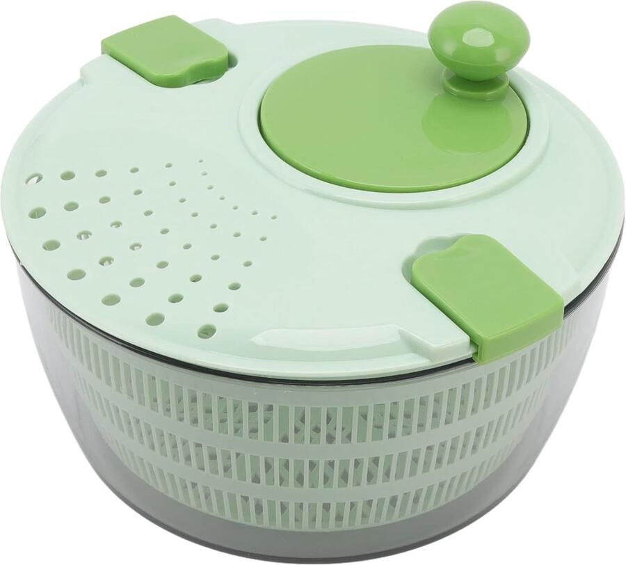Slacentrifuge Groentedroger Salade Droger Salade Bereiden Spatbestendig Ontwerp 4L Capaciteit Groen