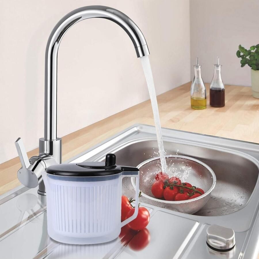 Slacentrifuge met Uitperser Groentedroger Keuken Salades Bereiden Efficiënte Vochtcontrole 201B x 178H cm Zwart