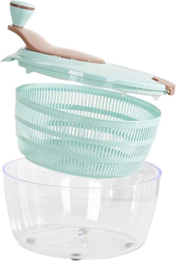 Slacentrifuge Salade Droger Groenten Wassen Spatvrij Koken 24.5 cm Blauw