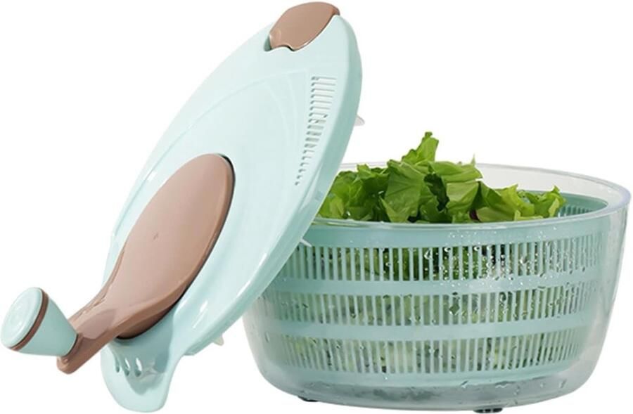 Slacentrifuge Salade Droger Snel Groenten Wassen Waterfilter Poort 245 cm Diameter Blauw
